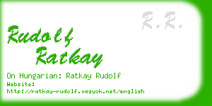 rudolf ratkay business card